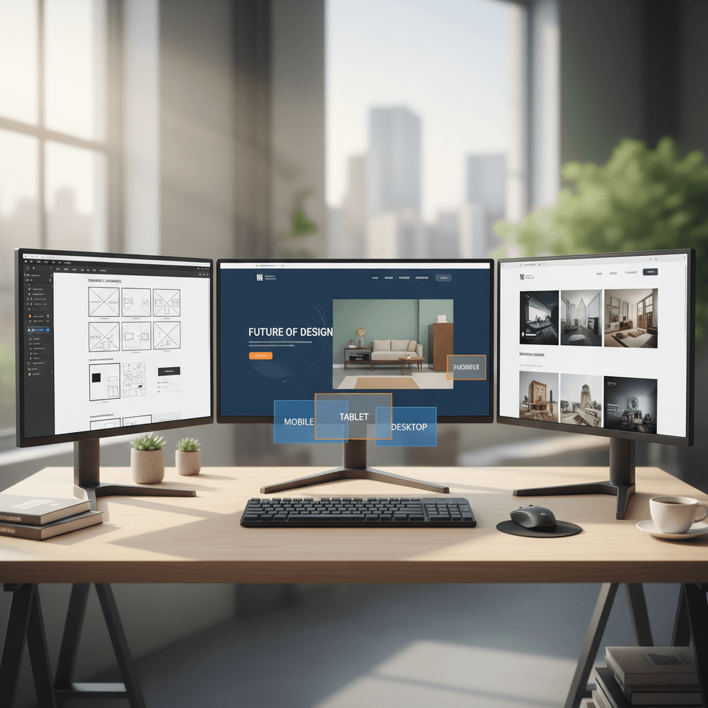 Multiple website projects in development on designer workstations